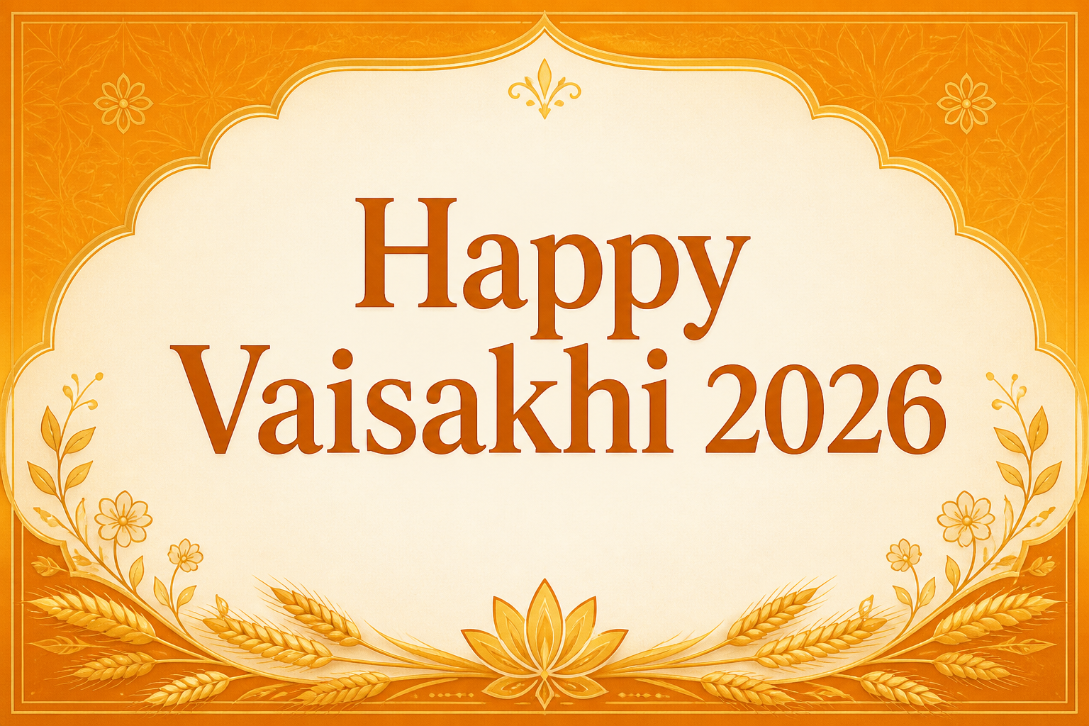Happy Vaisakhi 2026 greeting from Pingalwara Society of Ontario